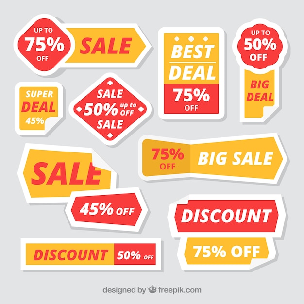 free-vector-flat-discount-sticker-collection