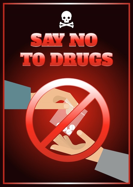 Free Vector | Flat drugs poster