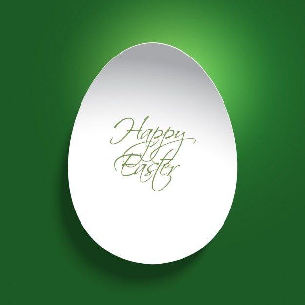 Flat Easter Egg Greeting Card
