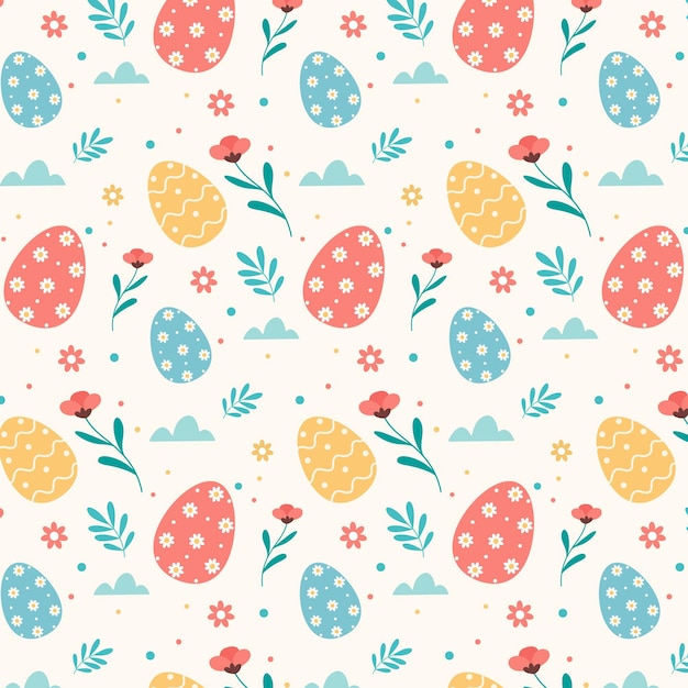 Free Vector | Flat easter pattern