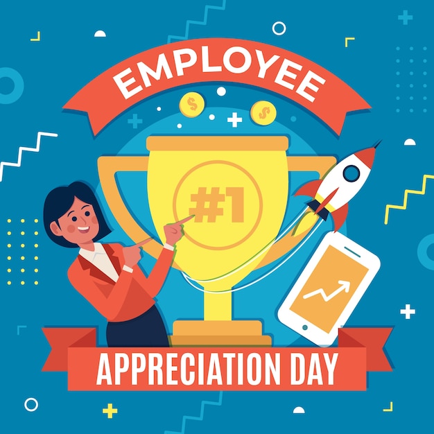 Free Vector Flat employee appreciation day illustration