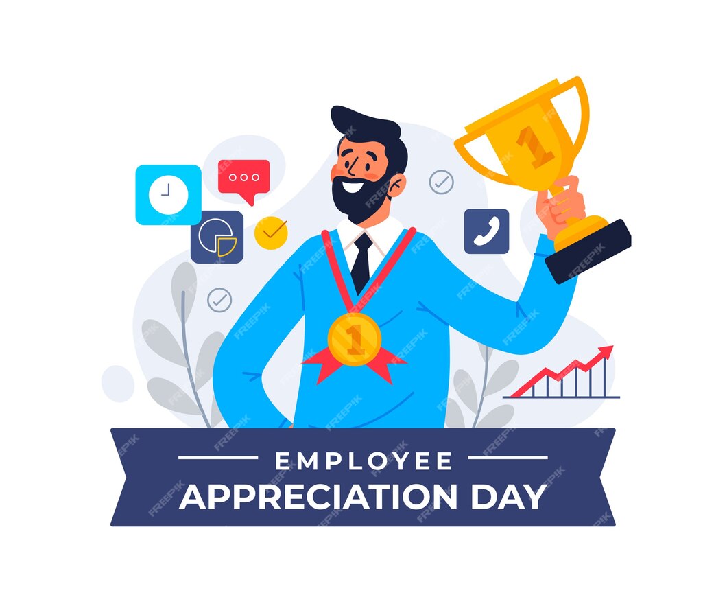 Premium Vector | Flat employee appreciation day illustration