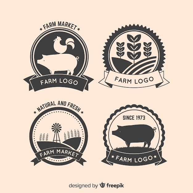 Farm Logo Freepik - Download this free vector about flat farm logo ...