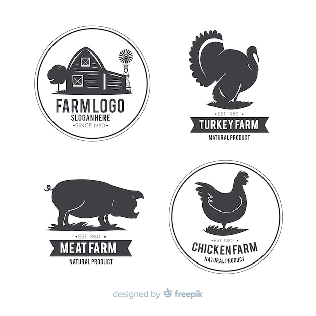 Download Free Download Free Flat Farm Logo Template Collection Vector Freepik Use our free logo maker to create a logo and build your brand. Put your logo on business cards, promotional products, or your website for brand visibility.