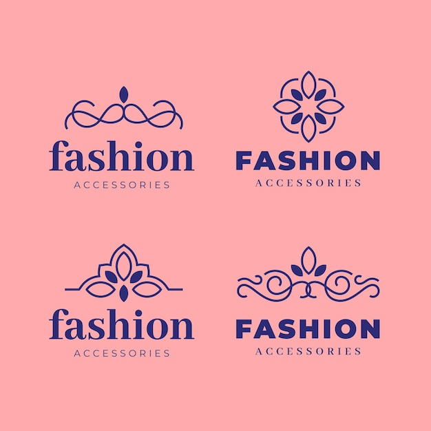 Premium Vector | Flat fashion accessories logo collection