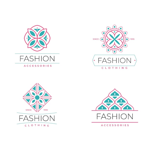 Premium Vector | Flat fashion accessories logo collection