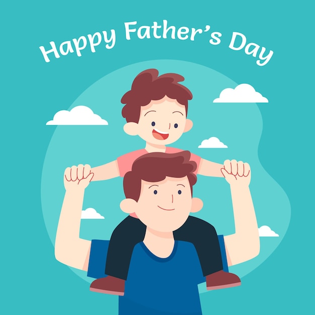 Free Vector | Flat father's day illustration
