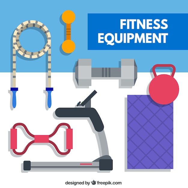 Flat fitness equipment