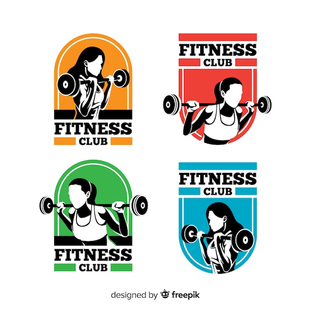 Download Free Download This Free Vector Flat Fitness Logo Template Collection Use our free logo maker to create a logo and build your brand. Put your logo on business cards, promotional products, or your website for brand visibility.