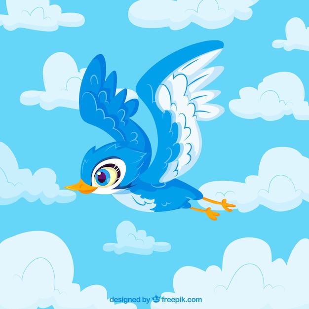 Flat flying bird background Vector | Free Download