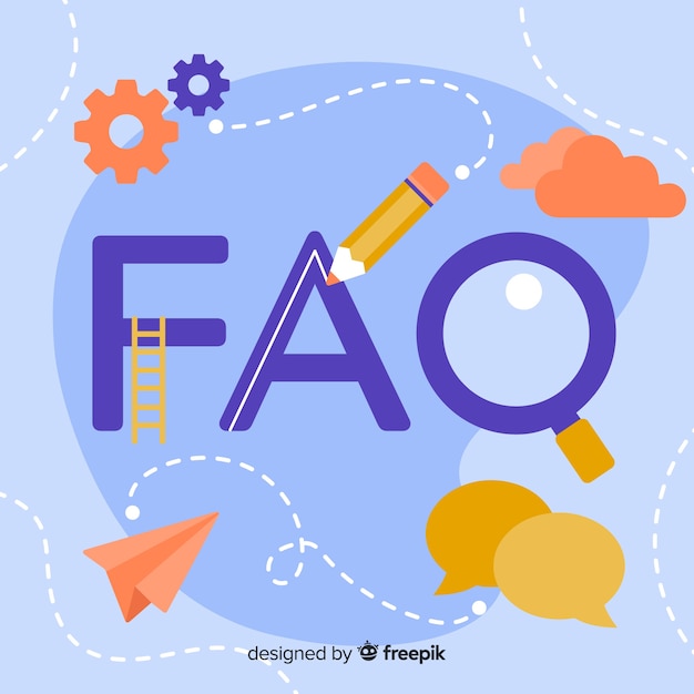 Flat Frequently Asked Questions Background Free Vector