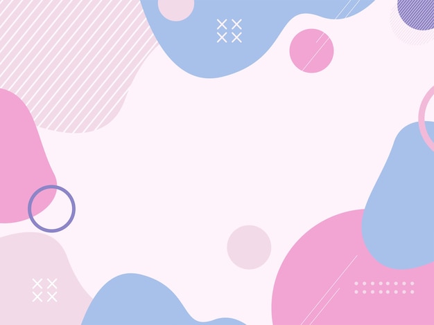 Premium Vector | Flat geometric background with soft pink and blue ...