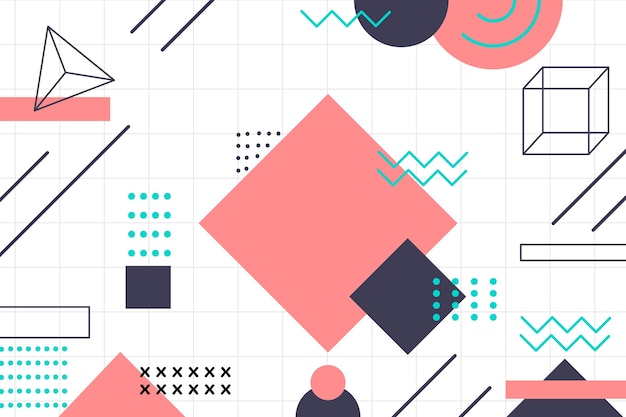 Download Free Vector | Flat geometric shapes background