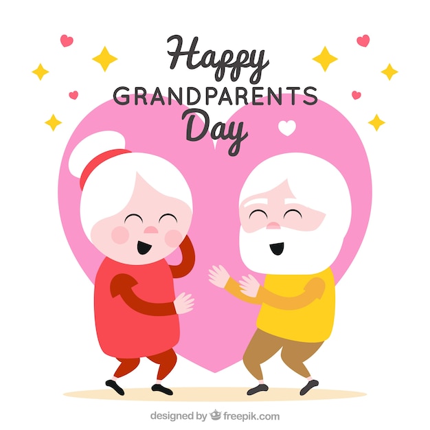 Free Vector | Flat grandparents dancing