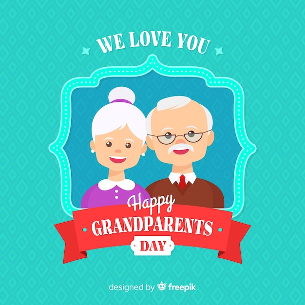 Download Flat grandparents day background | Free Vector