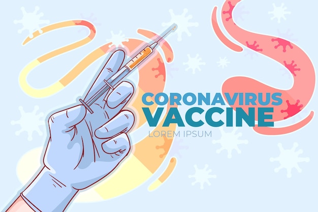 Free Vector | Flat hand drawn coronavirus vaccine illustration