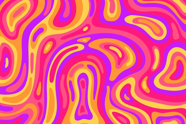 Free Vector | Flat-hand drawn psychedelic groovy background