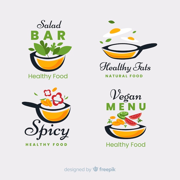 Download Free Download Free Flat Healthy Food Logo Set Vector Freepik Use our free logo maker to create a logo and build your brand. Put your logo on business cards, promotional products, or your website for brand visibility.