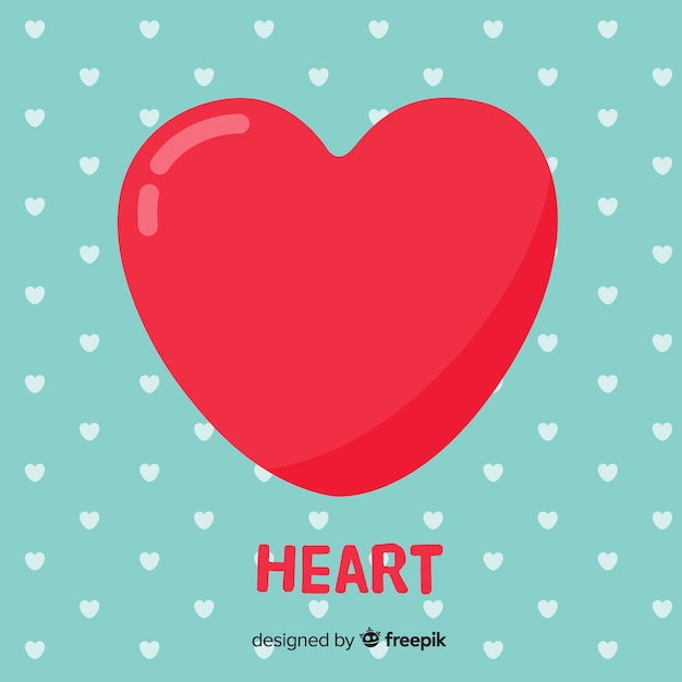 Free Vector | Flat heart background