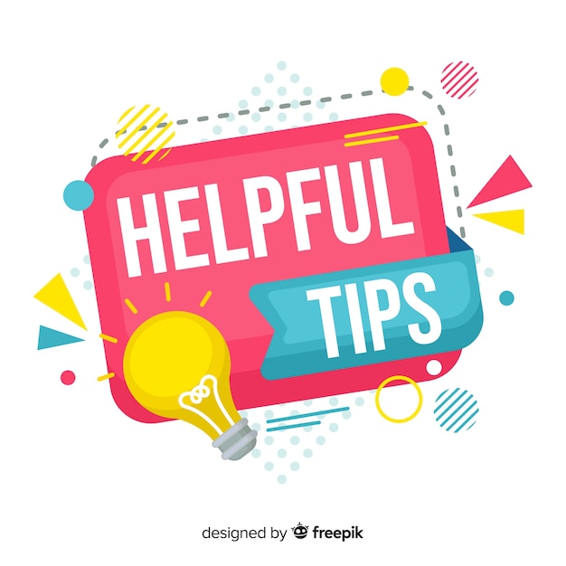 Flat helpful tip colorful background | Free Vector