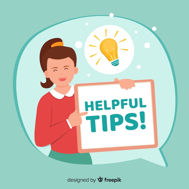 Flat helpful tips background | Free Vector