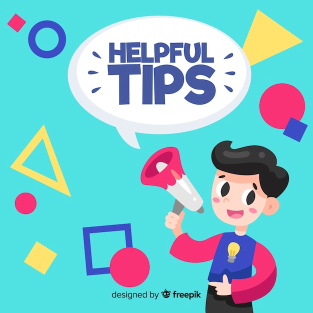 Flat helpful tips concept | Free Vector