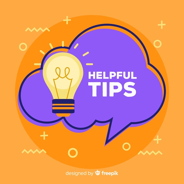 Free Vector | Flat helpful tips concept