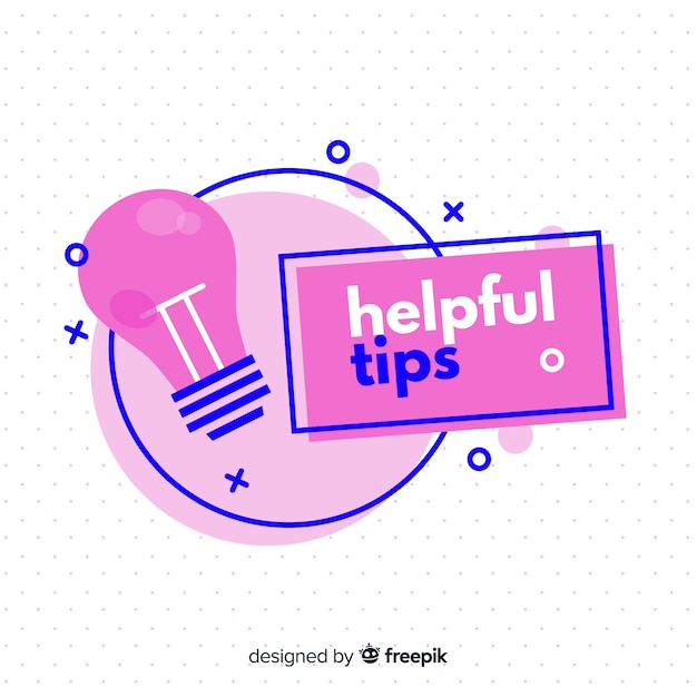 Flat helpful tips Free Vector