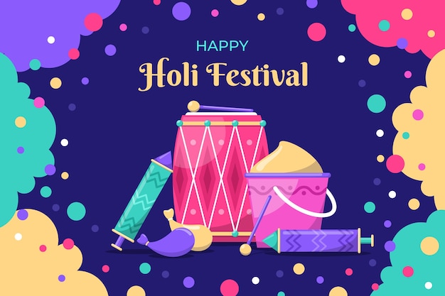 Free Vector | Flat holi background