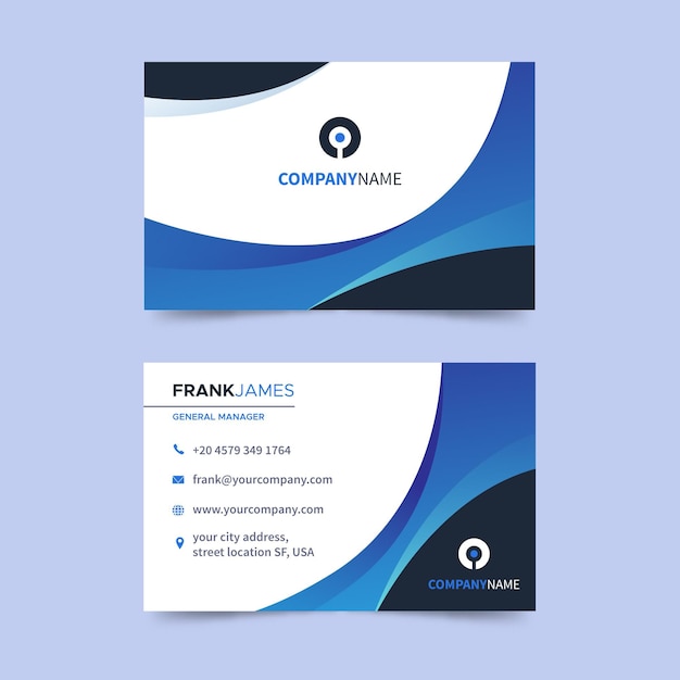 Premium Vector | Flat horizontal business card