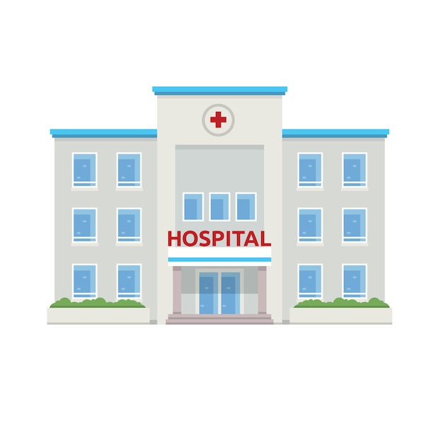 Premium Vector Flat Hospital Building Illustration