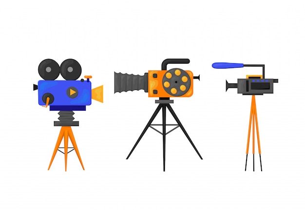 Premium Vector Flat Icon Illustration Of Video Camera Icon Isolated On White