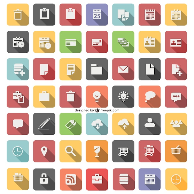 Free Vector Flat Icon Set