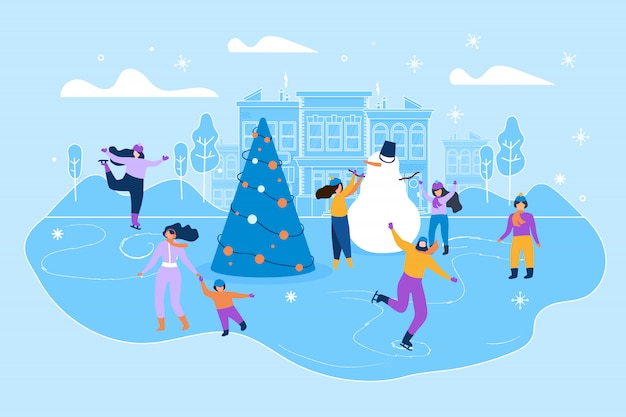 cartoon ice rink