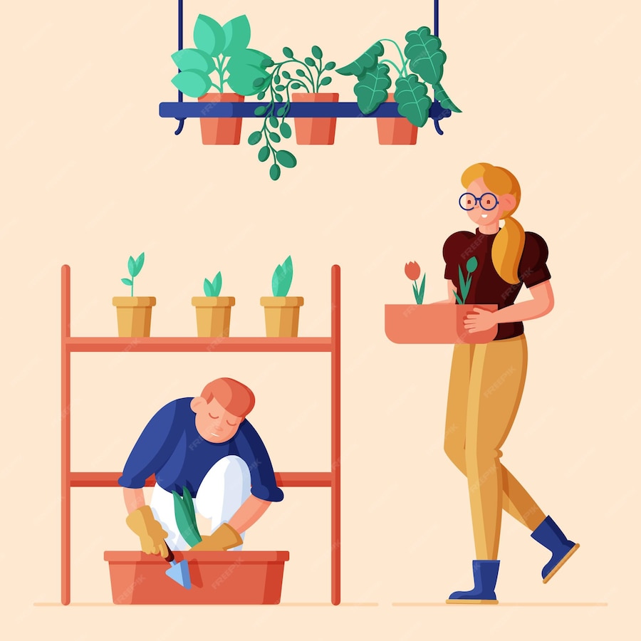 premium-vector-flat-illustration-of-people-taking-care-of-plants