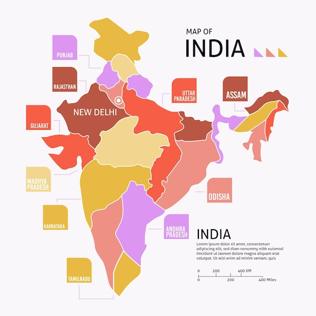 Infographic India Map