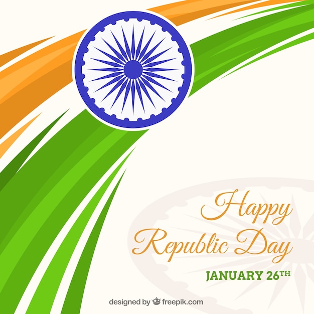 Free Vector | Flat india republic day background