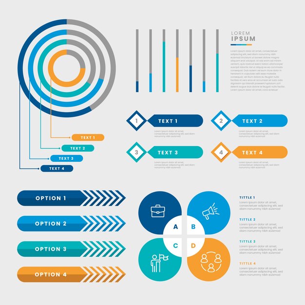 Free Vector | Flat infographic element set