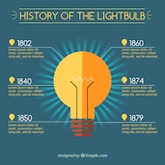 Free Vector Flat Infographic Template With Light Bulb