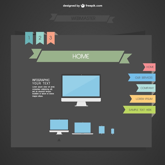 Download Flat interface design | Free Vector