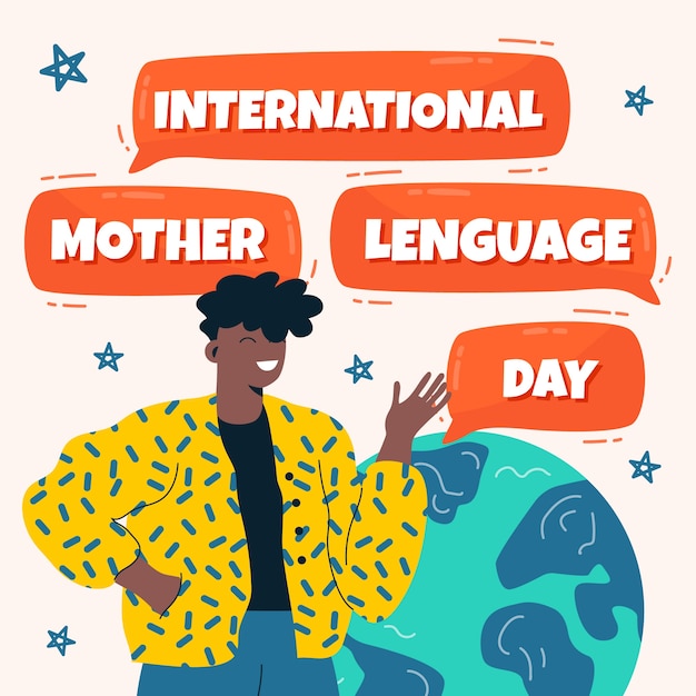 Premium Vector Flat international mother language day illustration