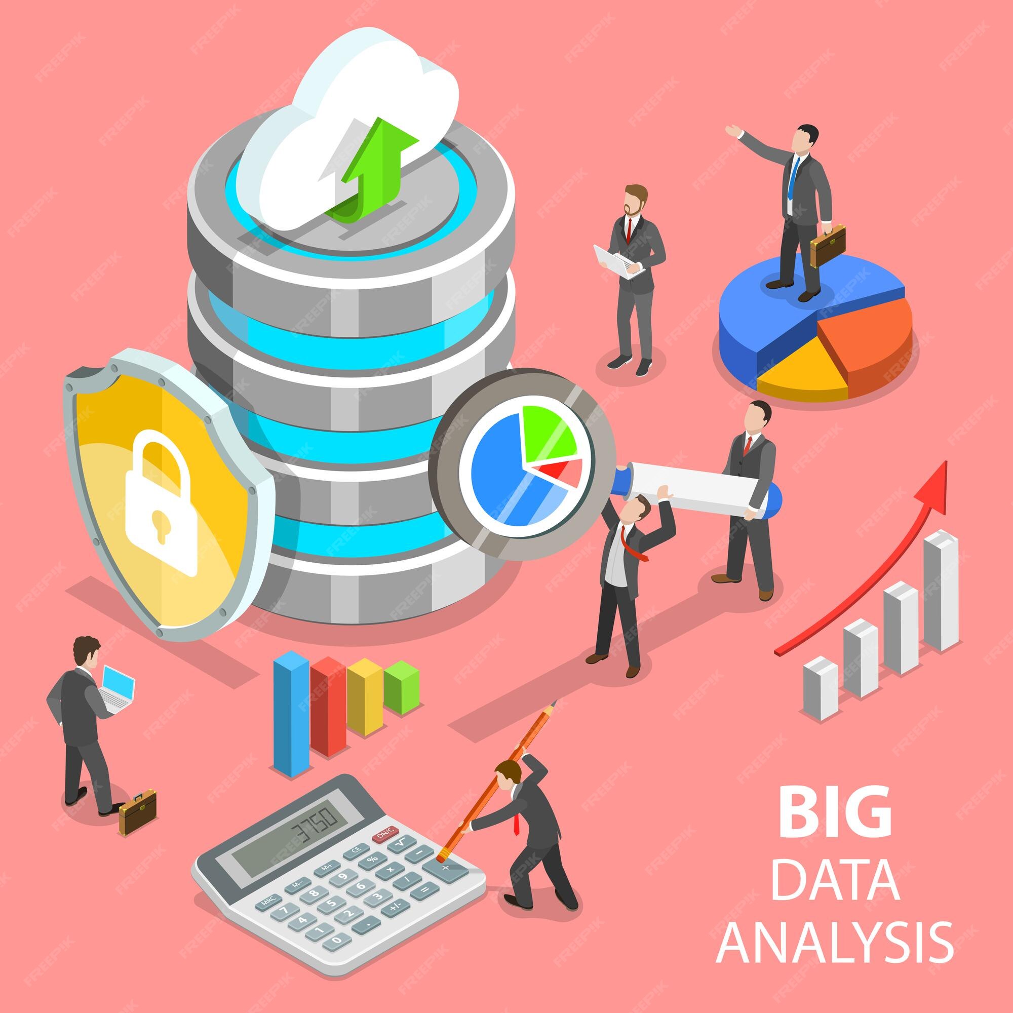 premium-vector-flat-isometric-concept-of-big-data-analysis