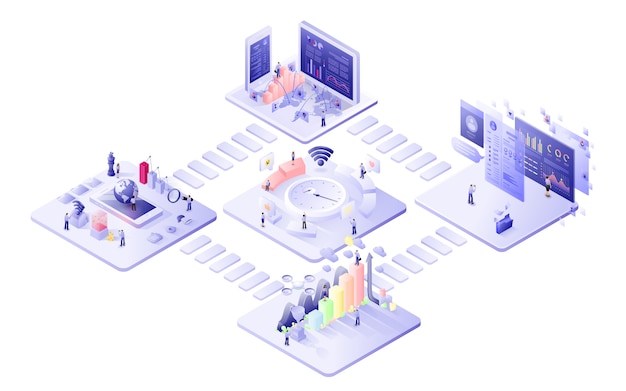 Flat isometric vector design Premium Vector