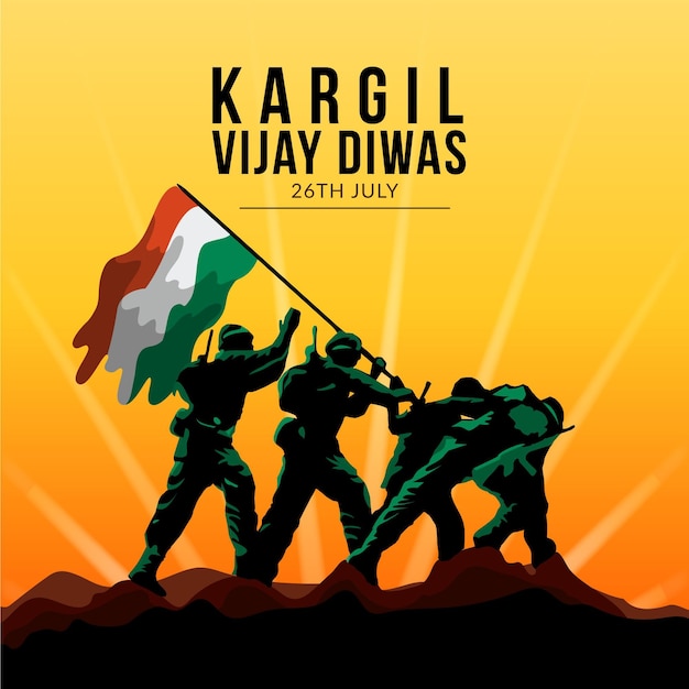 Kargil Vijay Diwas Outline Images