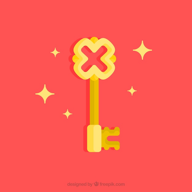 Flat key background Free Vector
