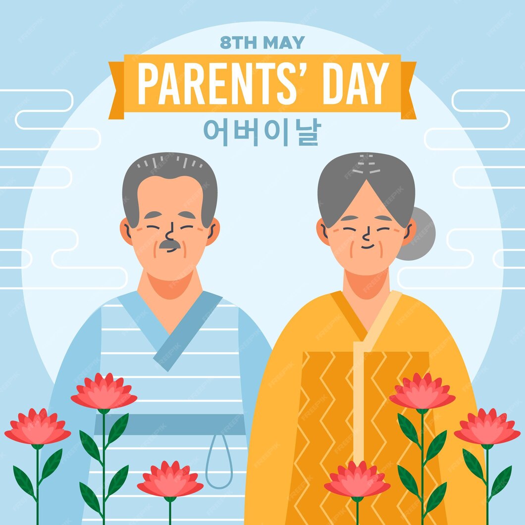 Free Vector Flat korean parents' day illustration