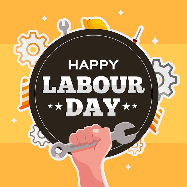 Premium Vector | Flat labour day illustration
