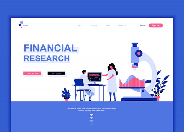 Download Free Flat Landing Page Template Of Financial Research Premium Vector Use our free logo maker to create a logo and build your brand. Put your logo on business cards, promotional products, or your website for brand visibility.