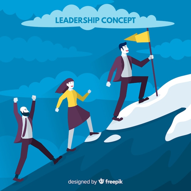 Free Vector | Flat leadership background