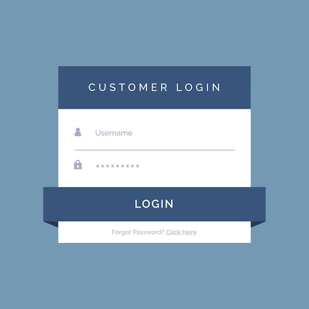 Download Free Vector | Flat login form